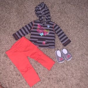 American Girl Striped Hoodie Outfit